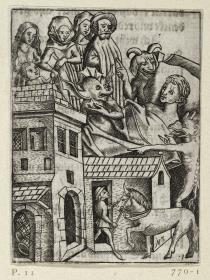 Ars Moriendi, Blatt 11 - Versuchung durch Geiz