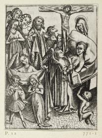 Ars Moriendi, Blatt 12 - Eingebung der Freigebigkeit gegen den Geiz
