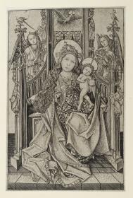 Thronende Madonna mit zwei Engeln