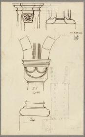 Klosterruine Paulinzella. Grundriss und Details zu den Säulen