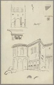 Ansicht der Stiftskirche auf Petersberg bei Halle an der Saale