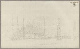 Istanbul. Ansicht der Sultan-Ahmed-Moschee