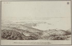 "Aussicht von den Vorgebirgen des Adriatischen Meeres auf Triest und seinen Hafen"