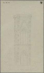 Die beiden oberen Geschosse des Campanile vom Dom in Florenz