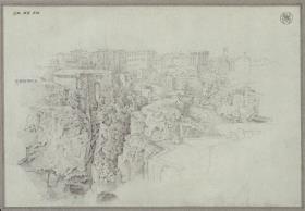 Blick auf Tivoli über das Tal des Aniene
