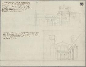 Seitenansicht von Santa Maria delle Grazie in Mailand mit kurzer Beschreibung & Ansicht des Vorhofes von Sant'Ambrogio in Mailand mit kurzer Beschreibung
