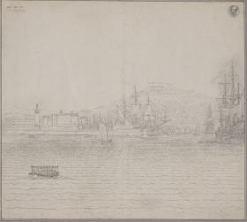 "Ansicht von Neapel, Castel San Elmo auf der Höhe"