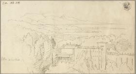 Vorzeichnung zu dem Aquarell "Beuths künftige Villa auf Ischia"