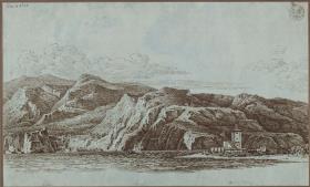 "Pharo von Messina, die Enge, die Küste von Kalabrien mit dem Felsen der Scylla" / Der Leuchtturm von Messina