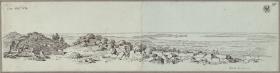 "Ruinen der Festung Epipole bei Syracusa" / Blick von Epipole auf Syrakus in der Ferne