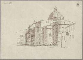 Ansicht des Domes von Messina von Nordosten