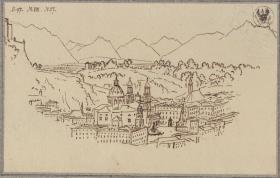 Blick herab auf den Salzburger Dom und die Stadt