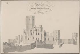 Koblenz. Ruine Stolzenfels. Ansicht von der Rheinseite