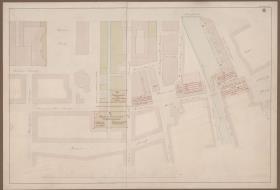 Berlin. Entwurf zum Neubau der Königlichen Bibliothek im Garten der Universität. Lageplan und Grundriss