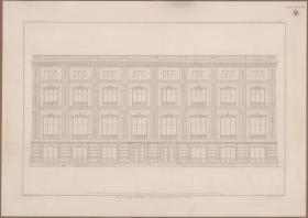 Berlin. Bauakademie. Aufriss der Hauptfassade