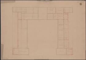 Berlin, Wilhelmstraße 72. Palais des Prinzen Friedrich von Preußen, Grundriss des ersten Stockwerks
