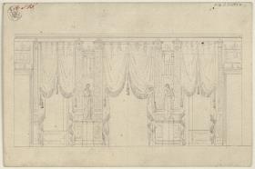 Berlin, Wilhelmstraße 102. Palais des Prinzen Albrecht von Preußen, Entwurf zum ovalen Speisesaal