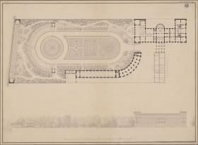 Berlin, Pariser Platz. Palais Prinz Wilhelm. Grundriss und Gartenanlagen