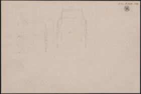 Berlin, Wilhelmplatz. Palais des Prinzen Karl von Preußen. Entwurf zu einem Armlehnstuhl