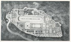 Athen, Akropolis. Palast des Königs Otto von Griechenland. Grundriss