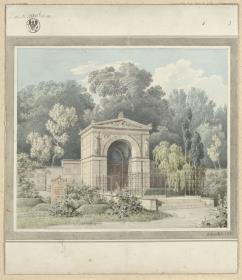 Zeitz. Entwurf zum Grabdenkmal für Johann Friedrich Delbrück. Ansicht