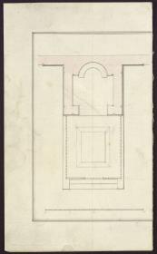 Zeitz. Entwurf zum Grabdenkmal für Johann Friedrich Delbrück. Grundriss