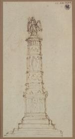 Berlin. Entwurf zum Kreuzbergdenkmal in Form einer Säule