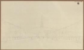 Berlin. Entwurf zum Kreuzbergdenkmal. Ansicht