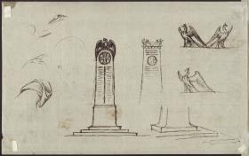 Gewandstudien & Denkmal & Adler