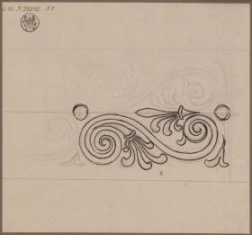 Ornament. Ranke mit Palmettenblüten
