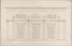 Entwurf zu einer Rundbogen- oder Arkadenstellung, korinthische Säulen und Pilaster