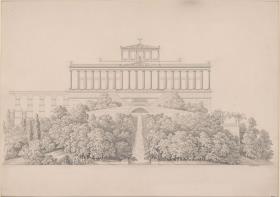 Potsdam. Belriguardo auf dem Tornow. Rückansicht
