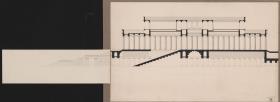 Potsdam. Belriguardo auf dem Tornow. Längsschnitt, mit Variations-Klappe
