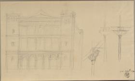 Entwurf zu einem Gebäude mit Rundbogenarchitektur & Entwurf zur Gestaltung von Stützen