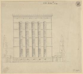 Entwurf zu einer Fassade mit kolossalen Segmentbogen-Arkaden