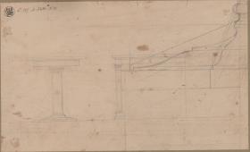 Berlin, Wilhelmstraße 102. Palais des Prinzen Albrecht von Preußen (?). Entwurf zu einem Tisch