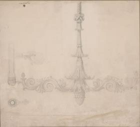 Entwurf zu einem Glaskronleuchter für Peter Christian Wilhelm Beuth