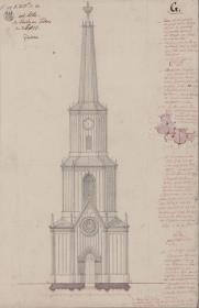 Teltow. St. Andreaskirche. Turmentwurf.
