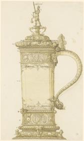 Hansekanne mit Deckelfigur