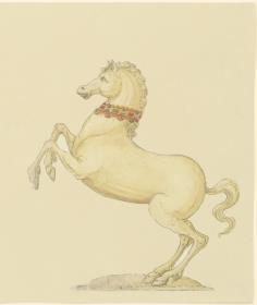 Springendes Pferd als Tafelfigur