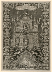 Illuminierter Triumphbogen für Karl VI. in Würzburg 1712