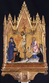 Christus am Kreuz zwischen Maria und Johannes / Thronende Madonna