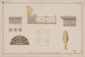 Stralow. Entwurf zu einem Turm. Grundriss und Details