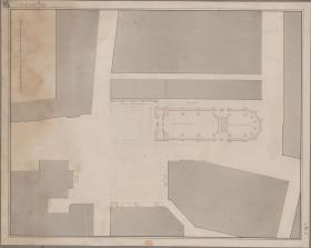 Berlin. Friedrichswerdersche Kirche. Situationsplan mit Grundriss
