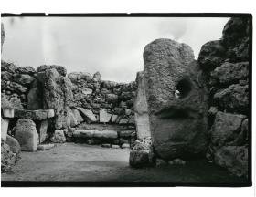 Malta, die Ġgantija, die Mittelnische des Nordtempels