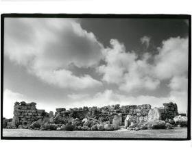 Malta, die Fassade des Doppeltempels Ġgantija auf Gozo