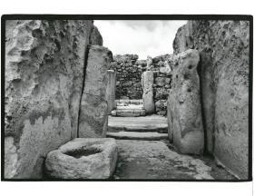 Malta, die Ġgantija, Eintritt in das Heiligtum
