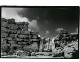 Malta, die Ġgantija, Eingang des Südtempels