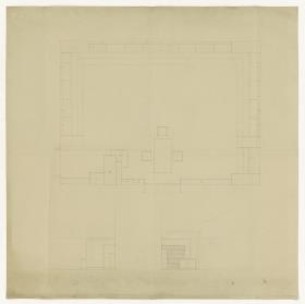 Entwurf Oberlichtsaal, Grundriss, Bauhaus Weimar (Lagepläne und Gebäude)