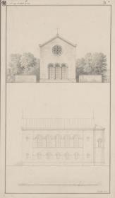 Berlin, Wedding. St. Johann in Moabit. Vorder- und Seitenansicht